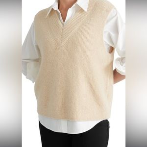 & other stories cream sweater  vest